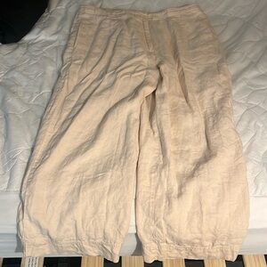 J. Jill linen cream pants size 16